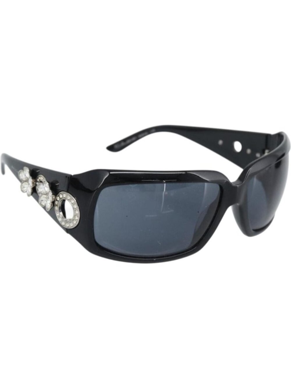 BVLGARI Sunglasses Plastic Black Silver